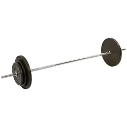 Штанга пряма з прогумованими блінами на 83 кг довжина-1,8 м SPORTS 1139-83R - Robinzon.ua