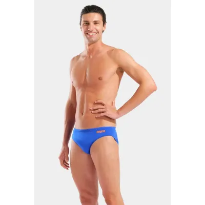 Мужские плавки Arena TEAM SWIM BRIEFS SOLID Синий, Оранжевый 100 (004773-803 100) - Robinzon.ua