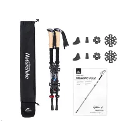 Треккинговые ультралегкие палки Naturehike NH20DS003 черные (цена за пару). - Robinzon.ua