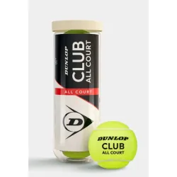 М'ячі для тенісу Dunlop CLUB all court 3B Жовтий (601629) - Robinzon.ua