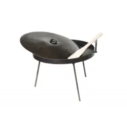 Сковорода туристична з бортом 30мм, кришкою та чохлом, 400мм товщина 4мм СИЛА Сковорода туристична з бортом 30мм, кришкою та чохлом, 400мм товщина 4мм СИЛА - Robinzon.ua