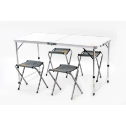 Пикниковый набор на 4 человека (стол-чемодан + 4 стула) 120*60*70см СИЛА Пикниковый набор на 4 человека (стол-чемодан + 4 стула) 120*60*70см СИЛА - Robinzon.ua
