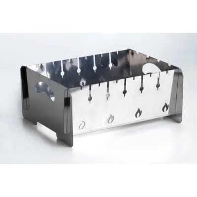 Мангал разборной из нержавеющей стали толщина 2мм на 6 шампуров с чехлом, перчатками напольный СИЛА - Robinzon.ua