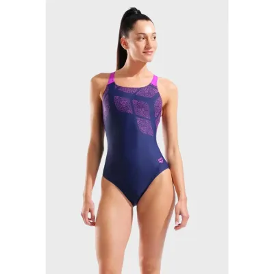 Купальник закритий для жінок Arena KIKKO SWIMSUIT SWIM PRO BACK Синій, Рожевий 36 (010807-790 36) - Robinzon.ua