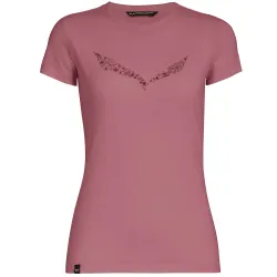 Жіноча футболка Salewa Solid DRI-REL W S/S Tee, Pink, 38/32 (27019 6579) - Robinzon.ua