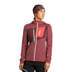Фліс жіночий Ortovox FLEECE GRID HOODY W mountain rose - XS - Robinzon.ua