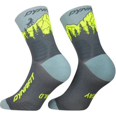 Шкарпетки Dynafit TRAVERSE MID SK 72074 0722 - 39-42 - сірий/салатовий - Robinzon.ua
