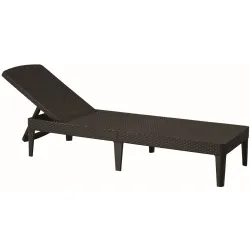 Шезлонг пластиковий Keter Jaipur Sun lounger, віскі коричневий - Robinzon.ua