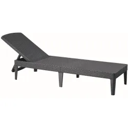 Шезлонг пластиковий Keter Jaipur Sun lounger, сірий - Robinzon.ua