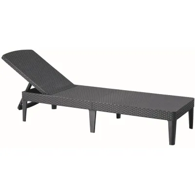 Шезлонг пластиковий Keter Jaipur Sun lounger, сірий - Robinzon.ua