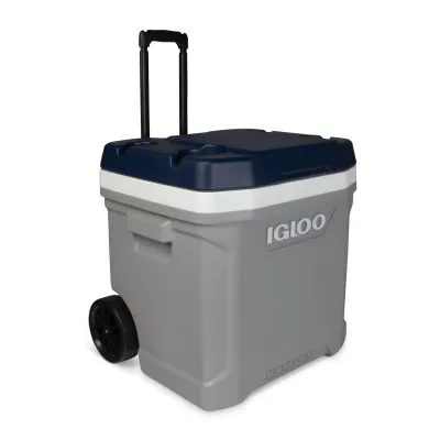 Изотермический контейнер на колесах IGLOO MAXCOLD LATITUDE 62 ROLLER, 56 л, серый с синим - Robinzon.ua