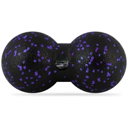 Масажний м'яч подвійний PowerPlay PP-4352 Epp foam peanut ball (d8*16cm.) Чорно/Фіолетовий - Robinzon.ua