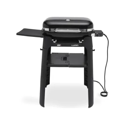 Гриль электрический Weber Lumin Compact с подставкой, черный. - Robinzon.ua