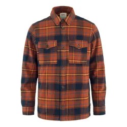 Сорочка чоловіча FJALLRAVEN Ovik Lite Padded Shirt M M помаранчевий/синій - Robinzon.ua