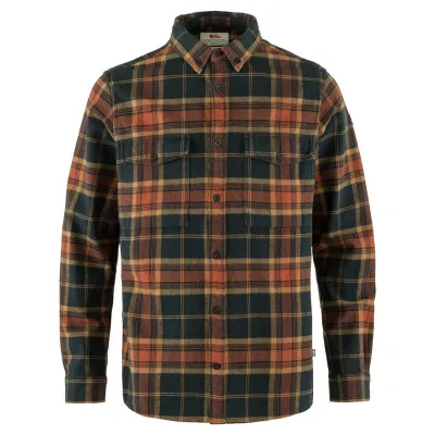 Сорочка чоловіча FJALLRAVEN Ovik Twill Shirt M XL помаранчевий/синій - Robinzon.ua
