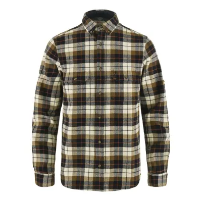 Сорочка чоловіча FJALLRAVEN Singi Heavy Flannel Shirt M L білий/синій - Robinzon.ua