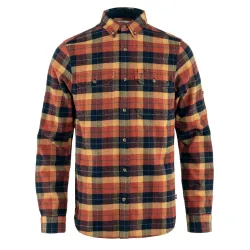 Сорочка чоловіча FJALLRAVEN Singi Heavy Flannel Shirt M XXL помаранчевий/синій - Robinzon.ua