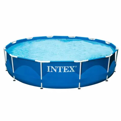 Круглый каркасный бассейн Intex 28210 (366x76 см) Metal Frame Pool - Robinzon.ua
