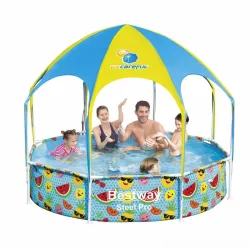 Круглый каркасный бассейн Bestway 56432 (244х51 см) Splash-In-Shade Play Pool Круглый каркасный бассейн Bestway 56432 (244х51 см) Splash-In-Shade Play Pool - Robinzon.ua