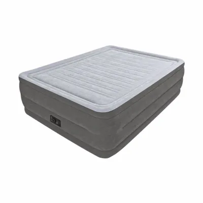 Двоспальне надувне ліжко Intex 64418 (152 x 203 x 56 см) Comfort-Plush + Вбудований електронасос 220В. - Robinzon.ua