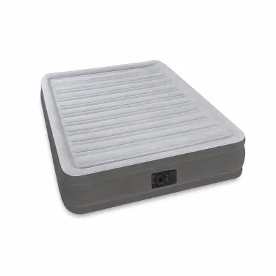 Півтораспальне надувне ліжко Intex 67768 (137 x 191 x 33 см) Comfort-Plush + Вбудований електронасос 220В. - Robinzon.ua