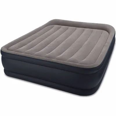 Двоспальне надувне ліжко Intex 64136 (152 x 203 x 42 см) Deluxe Pillow Rest + Вбудований електронасос 220В. - Robinzon.ua