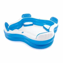 Семейный надувной бассейн Intex 56475 Swim Center Family Lounge Pool (229х229х66 см) - Robinzon.ua