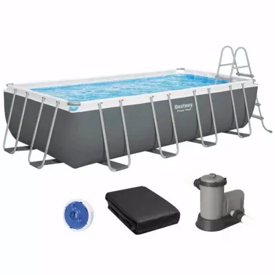 Прямоугольный каркасный бассейн Bestway 56465 Power Steel Frame Pool (549х274х122 см) - Robinzon.ua