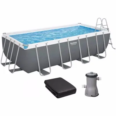 Прямоугольный каркасный бассейн Bestway 56670 (488х244х122 см) Power Steel Frame Pool - Robinzon.ua