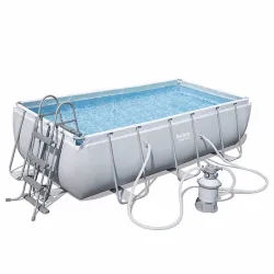 Прямоугольный каркасный бассейн Bestway 56442 Power Steel Frame Pool (404х201х100 см) Прямоугольный каркасный бассейн Bestway 56442 Power Steel Frame Pool (404х201х100 см) - Robinzon.ua