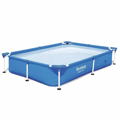 Прямоугольный каркасный бассейн Bestway 56401 Steel Pro Splash Frame Pool (221х150х43 см) - Robinzon.ua