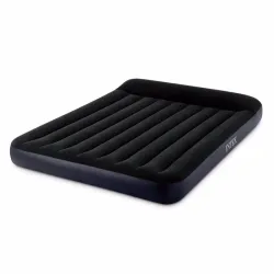 Двоспальний надувний матрац Intex 64150 (152 x 203 x 25 см) Pillow Rest Classic Airbed + Вбудований електронасос 220В. - Robinzon.ua