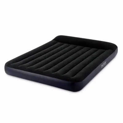 Двоспальний надувний матрац Intex 64150 (152 x 203 x 25 см) Pillow Rest Classic Airbed + Вбудований електронасос 220В. - Robinzon.ua