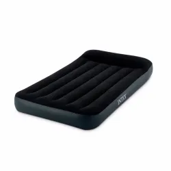 Півтораспальний надувний матрац Intex 64148 (137 x 191 x 25 см) Pillow Rest Classic Airbed + Вбудований електронасос 220В. - Robinzon.ua