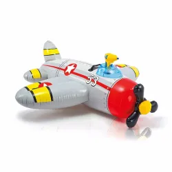 Дитячий надувний пліт Intex 57537 Винищувач (132 x 130 см) Water Gun Plane Ride-ons (Сірий) - Robinzon.ua