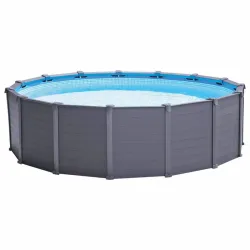 Круглый каркасный бассейн Intex 26384 (478 x 124 см) Graphite Gray Panel Pool - Robinzon.ua