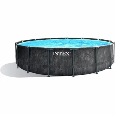 Круглый каркасный бассейн Intex 26742 (457-122 см) GreyWood Prism Frame Pool - Robinzon.ua