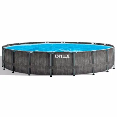 Круглый каркасный бассейн Intex 26744 (549-122 см) GreyWood Prism Frame Pool - Robinzon.ua