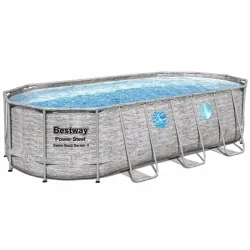 Овальный каркасный бассейн Bestway 56716 (549-274-122 см) Power Steel&trade; Swim Vista Series&trade; - Robinzon.ua