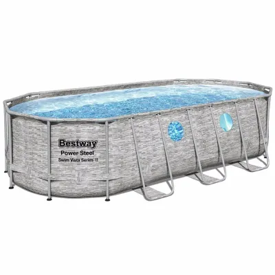 Овальний каркасний басейн Bestway 56716 (549-274-122 см) Power Steel&trade; Swim Vista Series&trade;. - Robinzon.ua