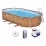 Овальный каркасный бассейн Bestway 56719 (610х366х122 см) с гидромассажем, картриджным фильтром и лестницей - Robinzon.ua