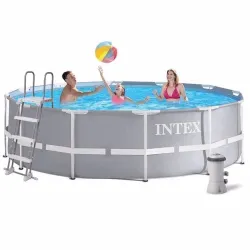 Круглый каркасный бассейн Intex 26718 (366 x 122 см) Prism Frame Pool (3785 л/ч, лестница) Круглый каркасный бассейн Intex 26718 (366 x 122 см) Prism Frame Pool (3785 л/ч, лестница) - Robinzon.ua
