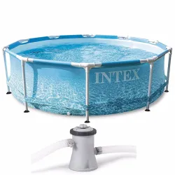 Круглый каркасный бассейн Intex 28208 (305 x 76 см) Metal Frame (В комплекте картриджный фильтрующий насос) Круглый каркасный бассейн Intex 28208 (305 x 76 см) Metal Frame (В комплекте картриджный фильтрующий насос) - Robinzon.ua