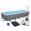 Прямоугольный каркасный бассейн Bestway 5612B Power Steel  (640х274х132 см) + песочный насос, лестница, тент - Robinzon.ua