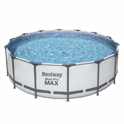 Круглый каркасный бассейн Bestway 5612X (427х122 см) с картриджным фильтром, тентом и лестницей - Robinzon.ua