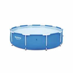 Круглый каркасный бассейн Bestway 56677 (305х76 см) Steel Pro Круглый каркасный бассейн Bestway 56677 (305х76 см) Steel Pro - Robinzon.ua