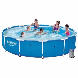 Круглый каркасный бассейн Bestway 56681 (366х76 см) Steel Pro Круглый каркасный бассейн Bestway 56681 (366х76 см) Steel Pro - Robinzon.ua