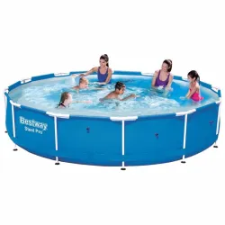 Круглый каркасный бассейн Bestway 56706 (366х76 см) Steel Pro Круглый каркасный бассейн Bestway 56706 (366х76 см) Steel Pro - Robinzon.ua