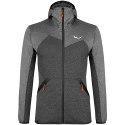 Мужская флисовая кофта Salewa Puez Melange PL M FZ HDY, Black Out Melange, 46/S (27386 0910 - 46/S) - Robinzon.ua