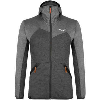 Мужская флисовая кофта Salewa Puez Melange PL M FZ HDY, Black Out Melange, 46/S (27386 0910 - 46/S) - Robinzon.ua